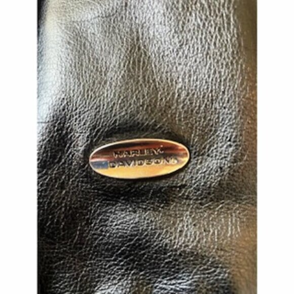 HARLEY DAVIDSON Med weight Black Leather Jacket M - Picture 6 of 9